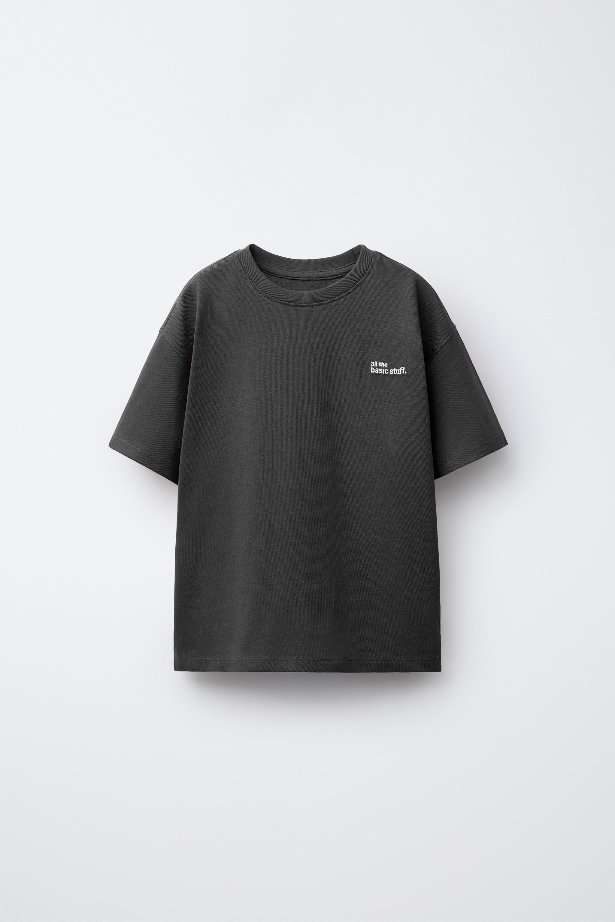 HEAVYWEIGHT EMBROIDERED TEXT T-SHIRT